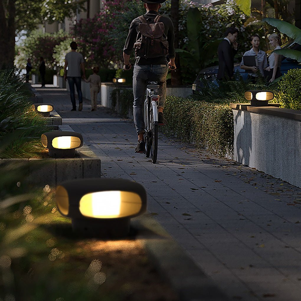 Square LED Waterproof Black Modern Outdoor Wall Lights Fence Post Lights-Lighom