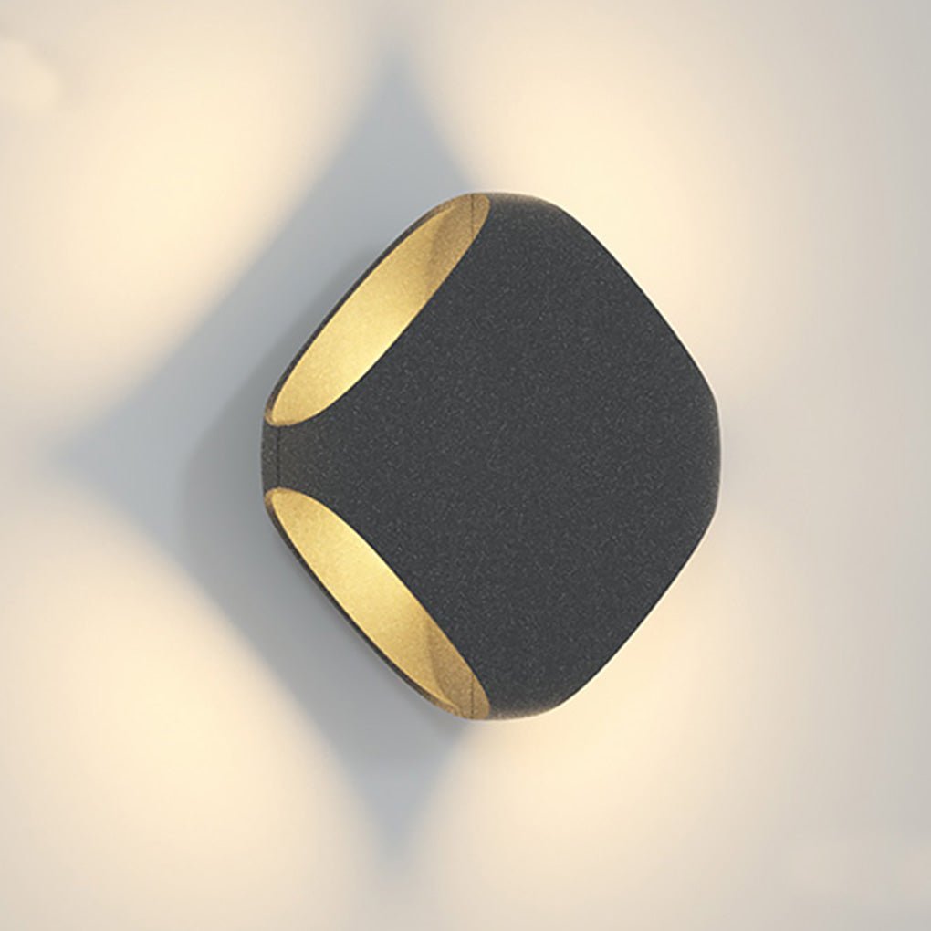 Square LED Waterproof Black Modern Outdoor Wall Lights Fence Post Lights-Lighom
