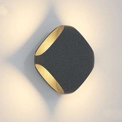 Square LED Waterproof Black Modern Outdoor Wall Lights Fence Post Lights-Lighom