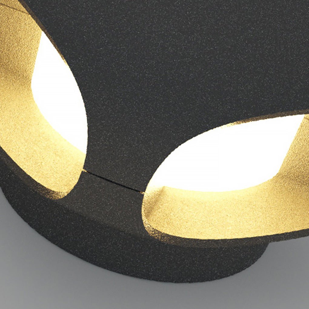 Square LED Waterproof Black Modern Outdoor Wall Lights Fence Post Lights-Lighom