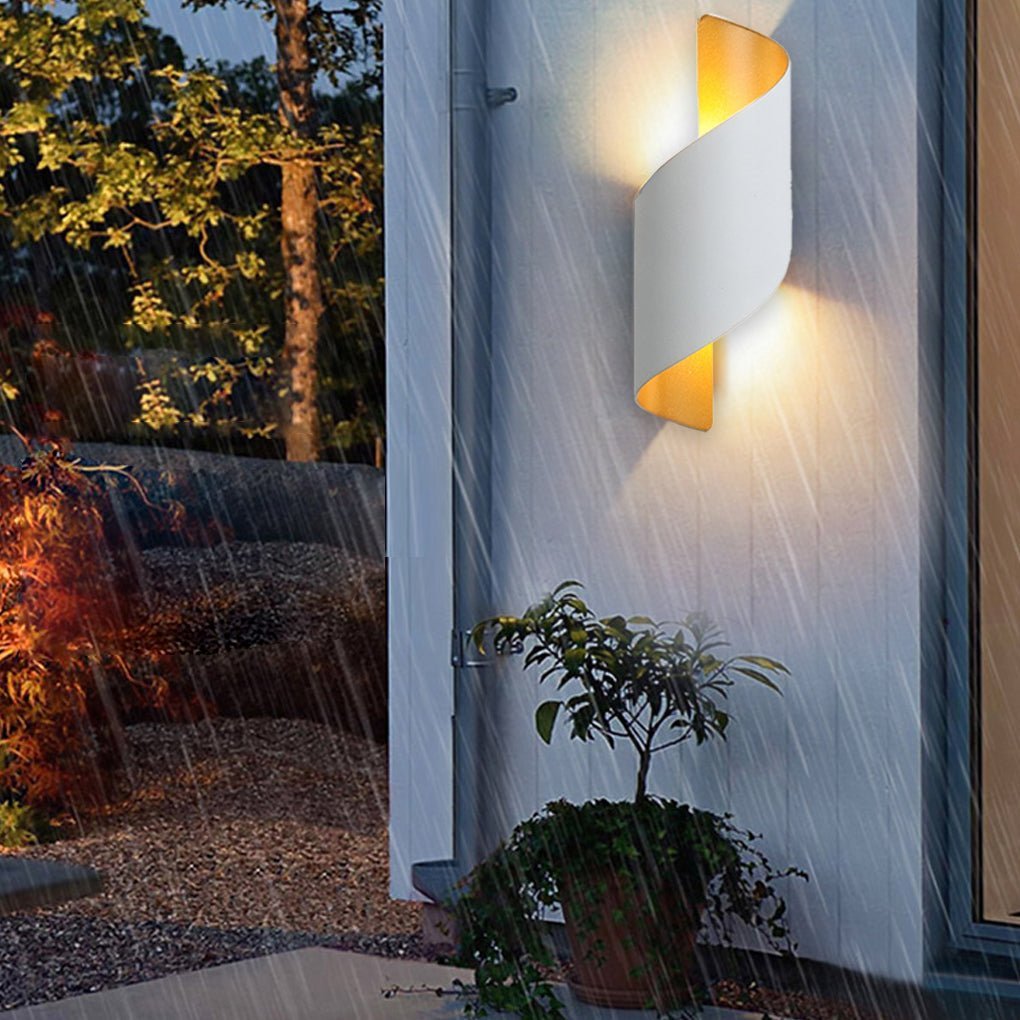 Unique Spiral Design LED Waterproof Two-way Luminous Wall Light for Aisle Balcony-Lighom