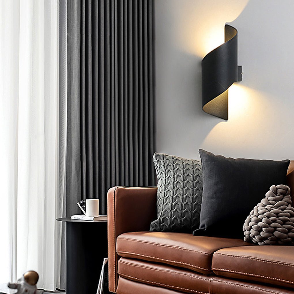 Unique Spiral Design LED Waterproof Two-way Luminous Wall Light for Aisle Balcony-Lighom