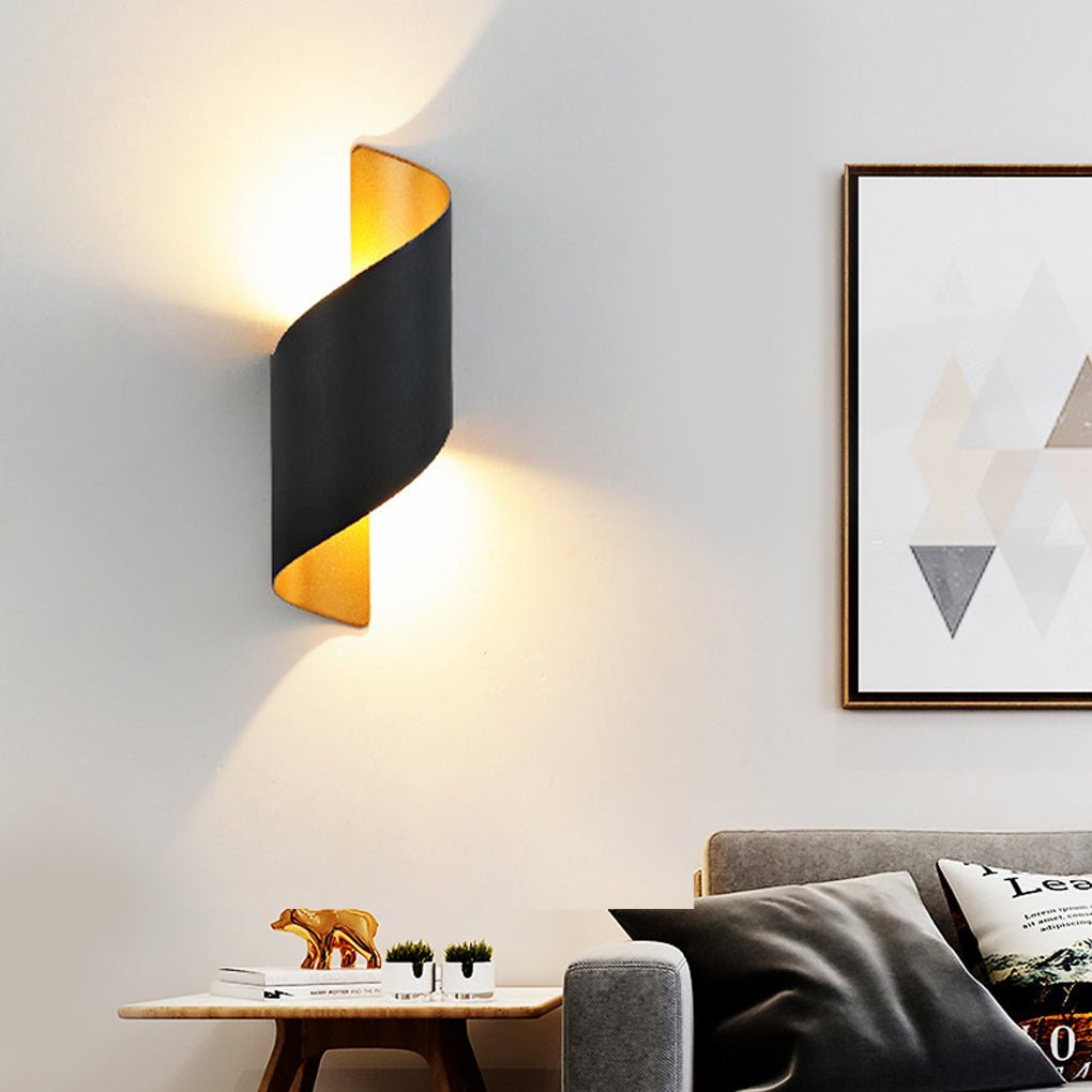 Unique Spiral Design LED Waterproof Two-way Luminous Wall Light for Aisle Balcony-Lighom