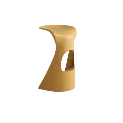 Stackable Curved Saddle Backless Bar Stool