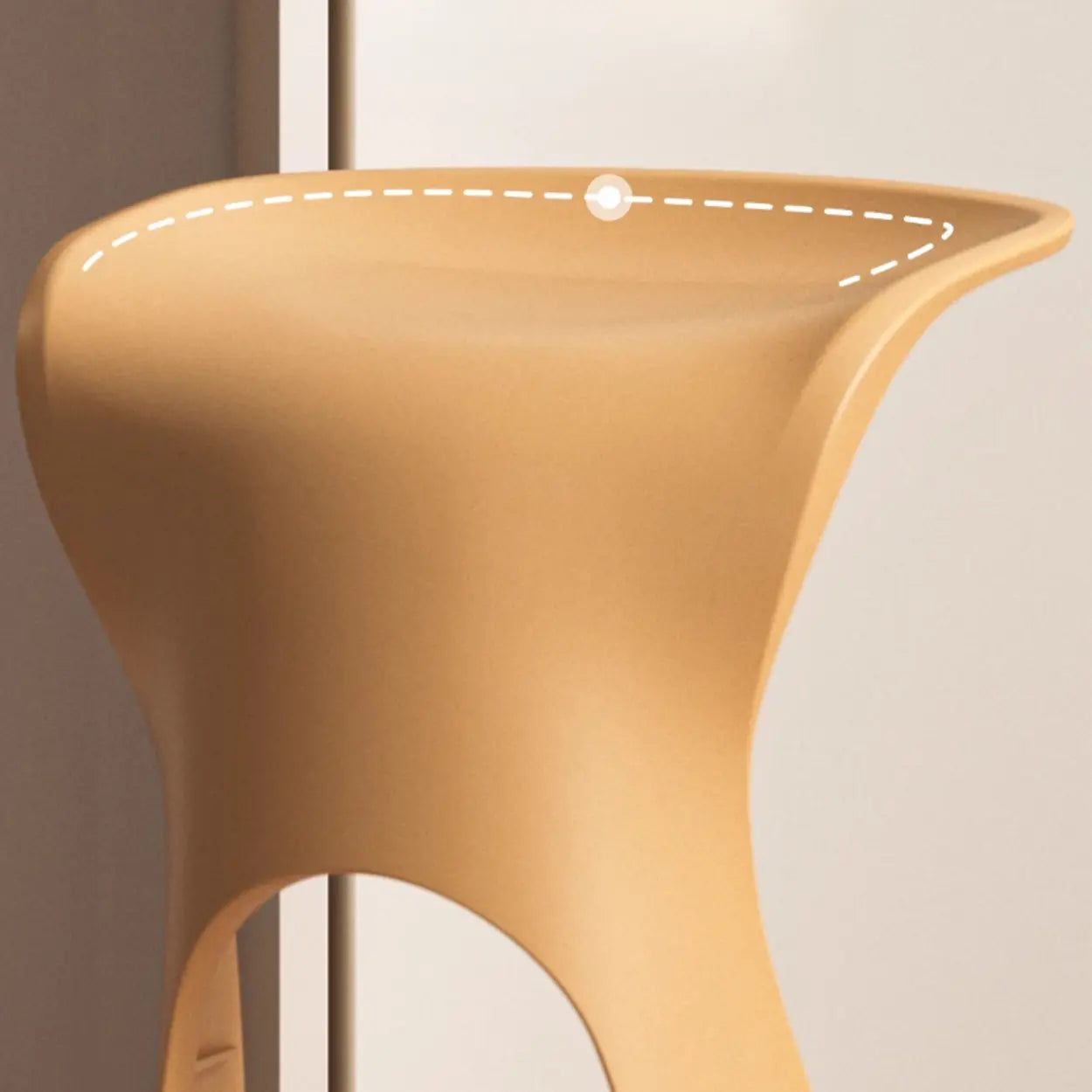 Stackable Curved Saddle Backless Bar Stool