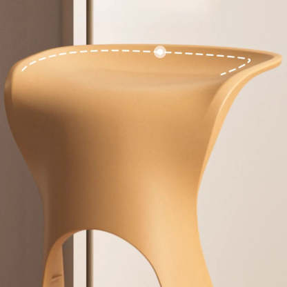 Stackable Curved Saddle Backless Bar Stool