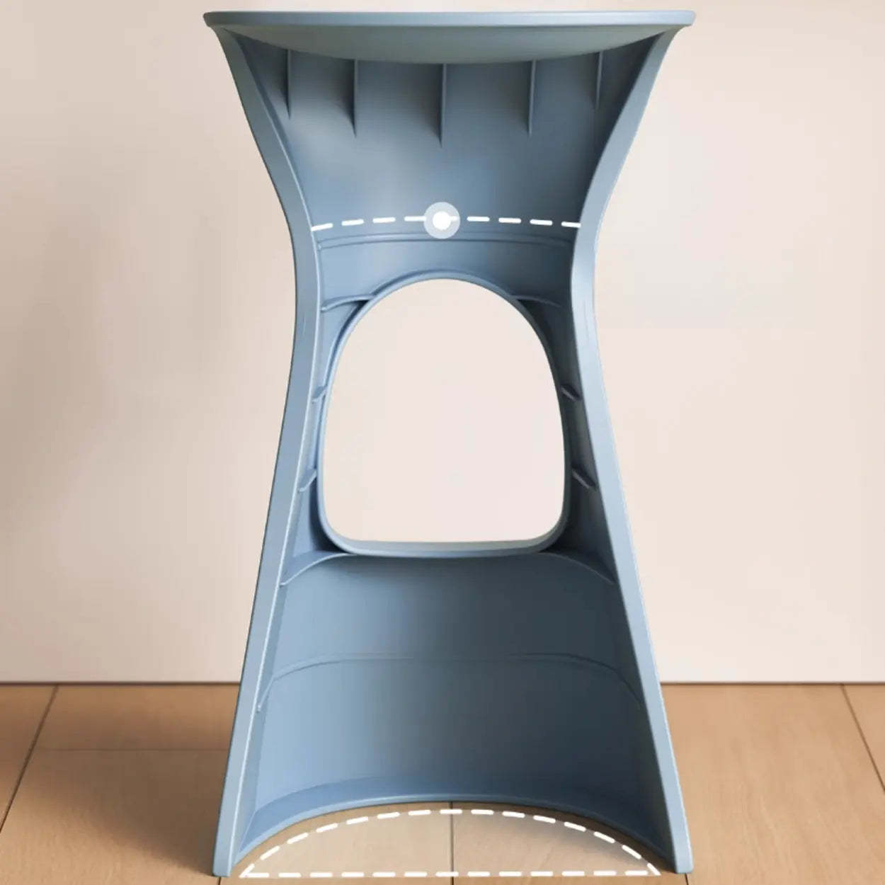 Stackable Curved Saddle Backless Bar Stool