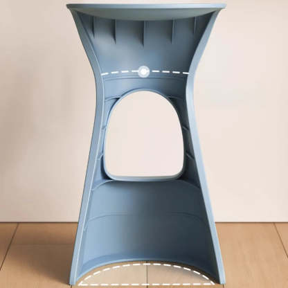 Stackable Curved Saddle Backless Bar Stool