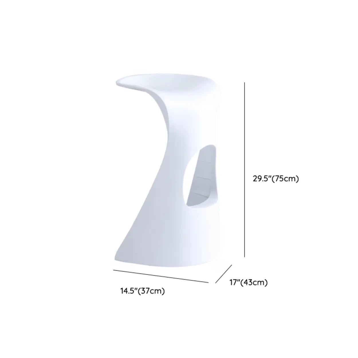 Stackable Curved Saddle Backless Bar Stool