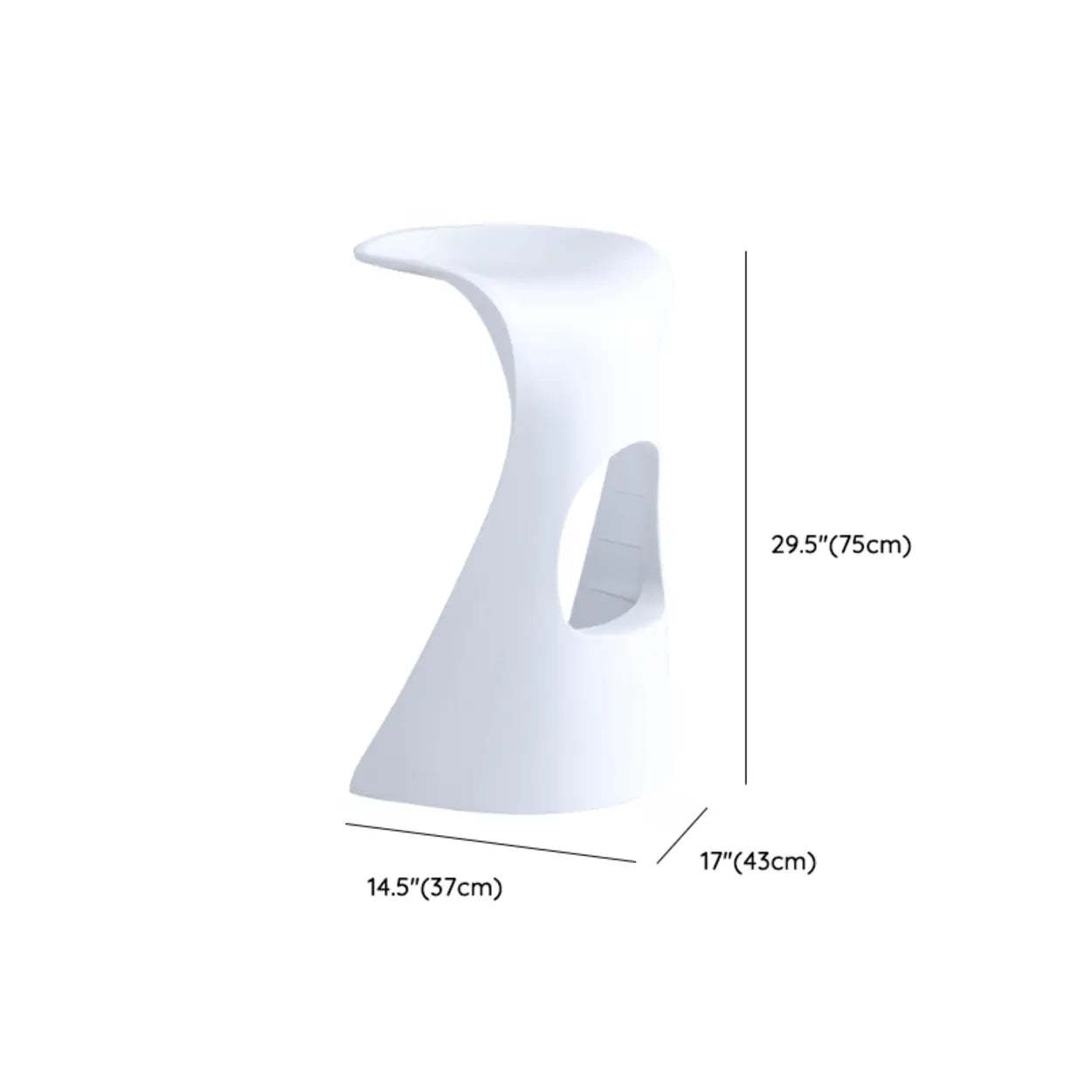 Stackable Curved Saddle Backless Bar Stool