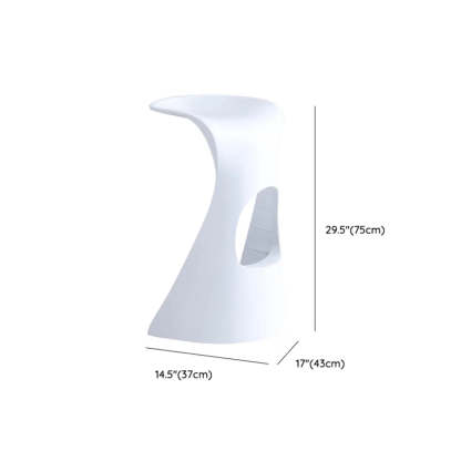 Stackable Curved Saddle Backless Bar Stool
