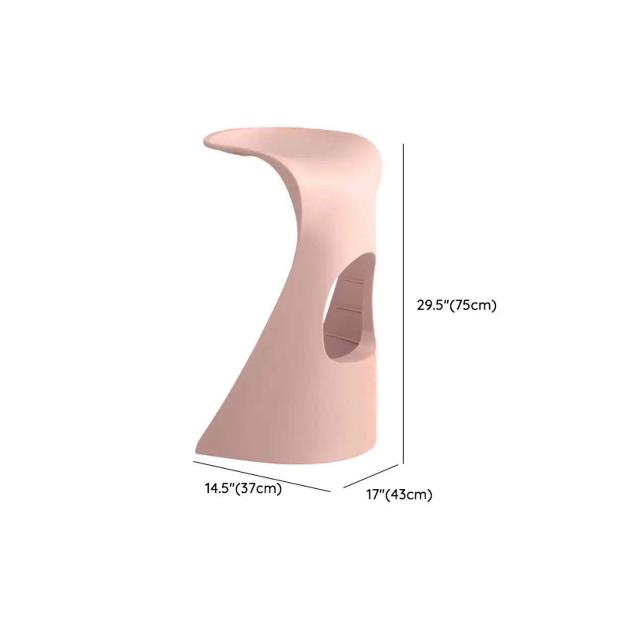 Stackable Curved Saddle Backless Bar Stool