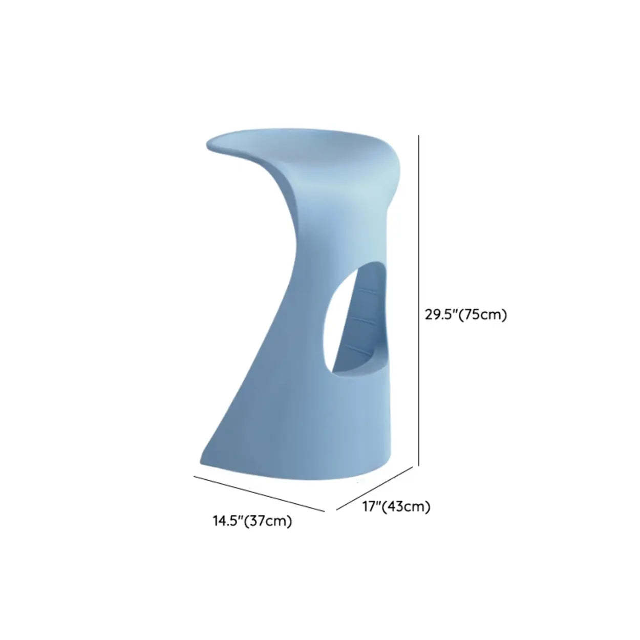 Stackable Curved Saddle Backless Bar Stool