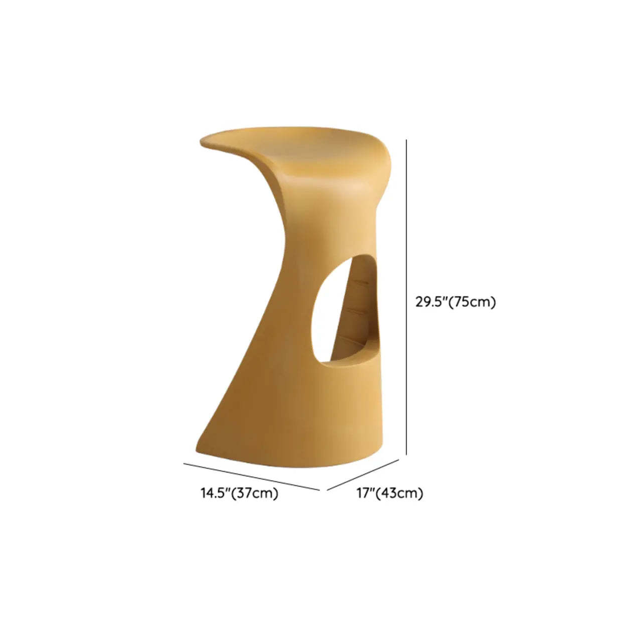 Stackable Curved Saddle Backless Bar Stool