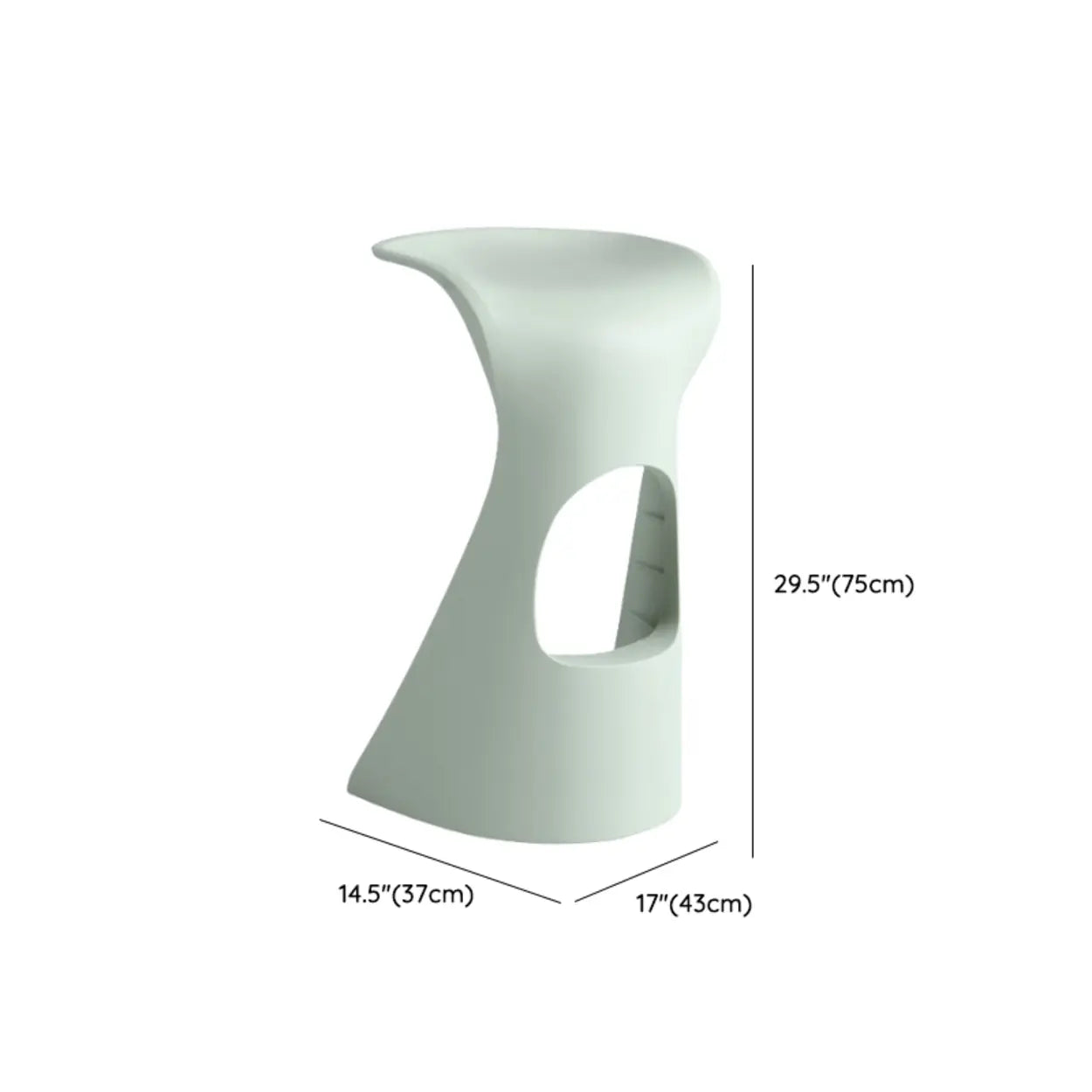 Stackable Curved Saddle Backless Bar Stool