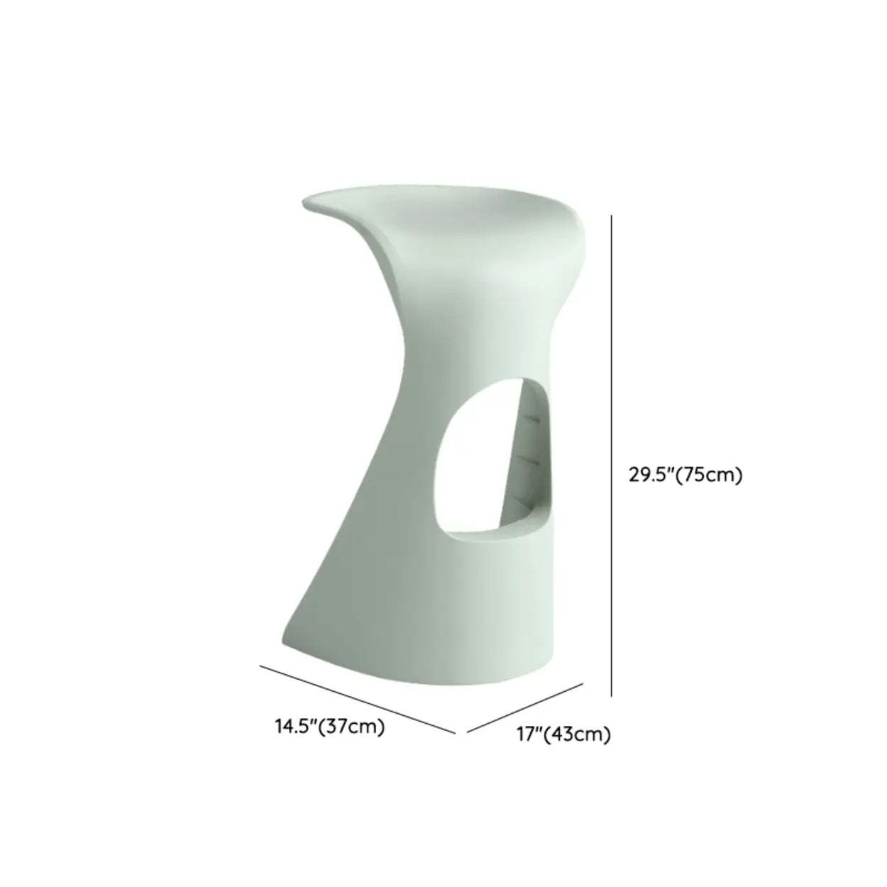 Stackable Curved Saddle Backless Bar Stool