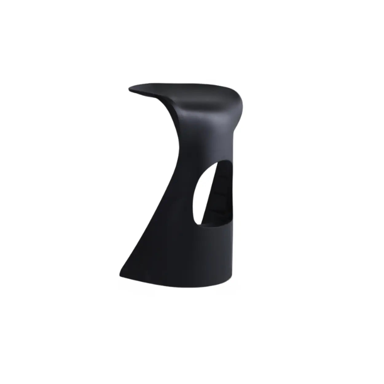 Stackable Curved Saddle Backless Bar Stool — Ginger