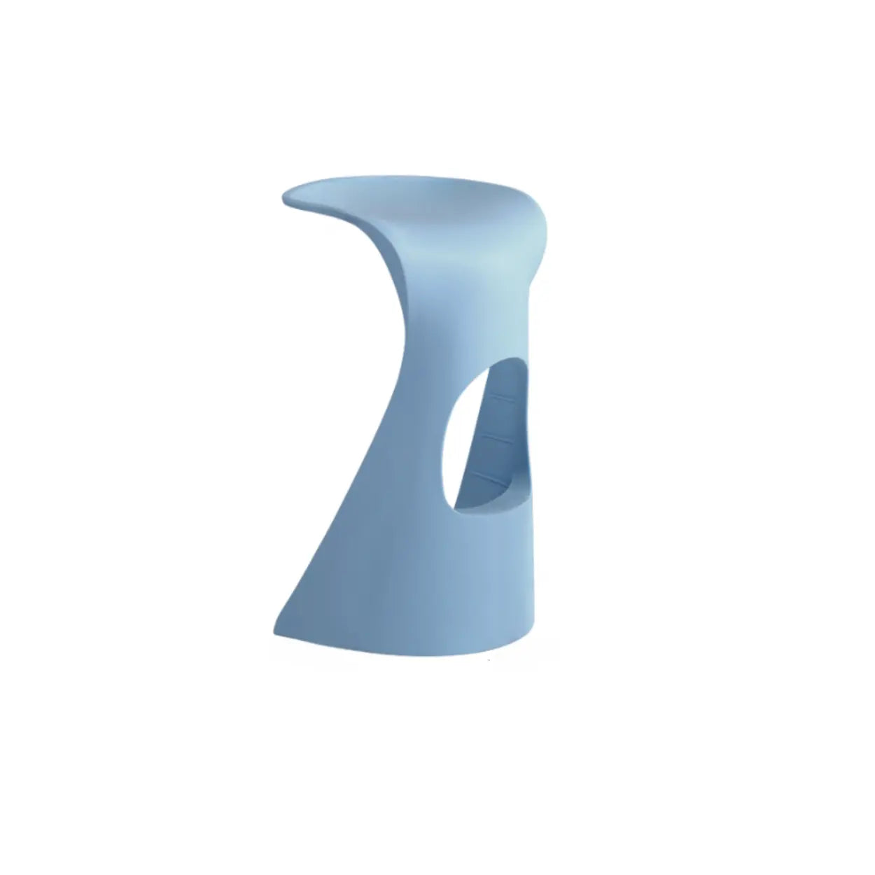 Stackable Curved Saddle Backless Bar Stool — Matcha Green