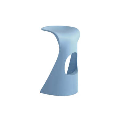 Stackable Curved Saddle Backless Bar Stool — Matcha Green