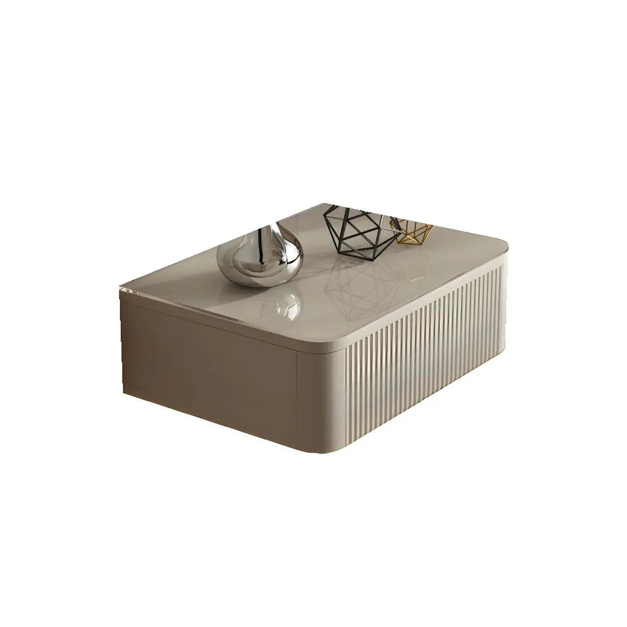 Unique Wall-Mounted White Nightstand with Shelf and Light