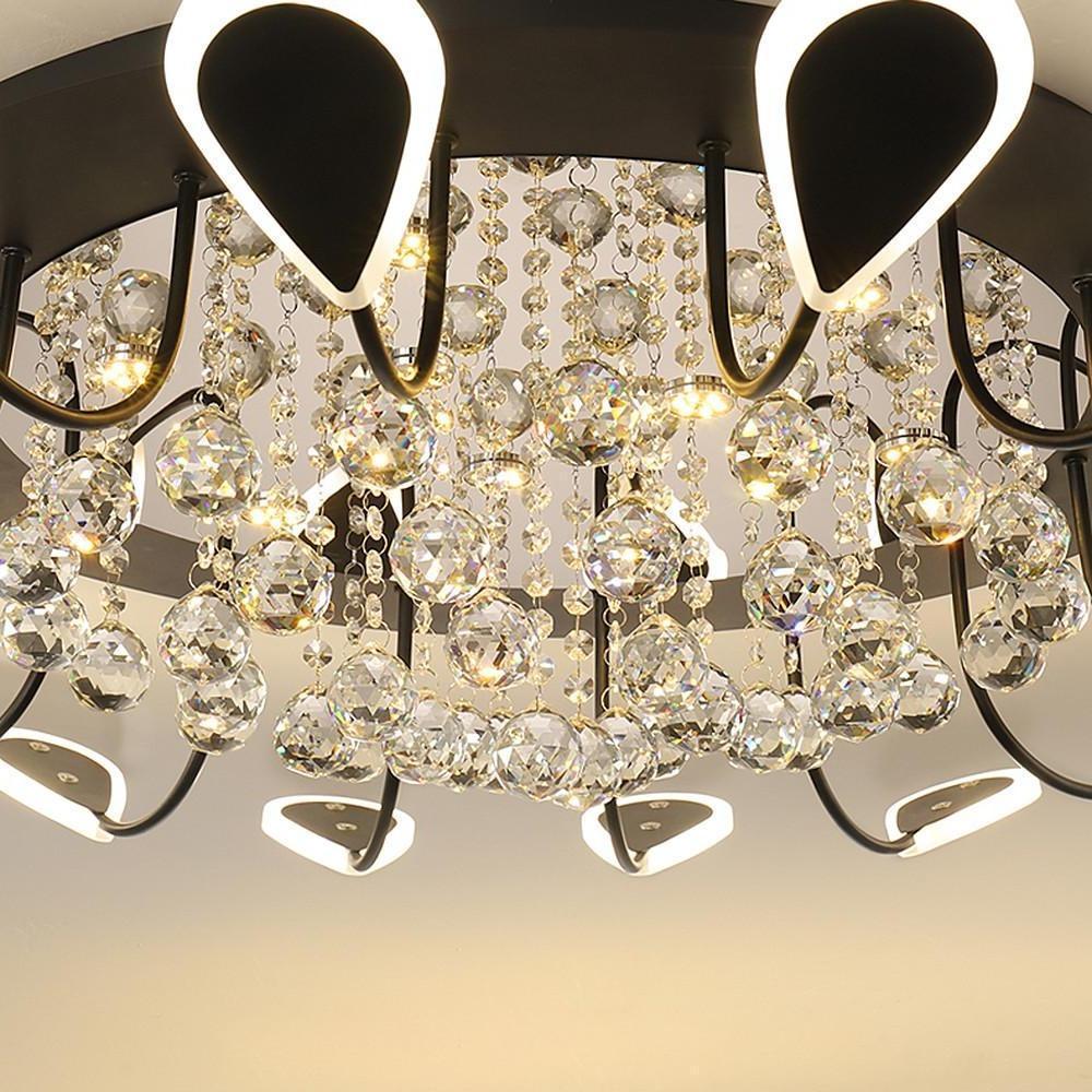 Creative Flower Shaped Dimmable LED Crystal Modern Ceiling Lights-Lighom