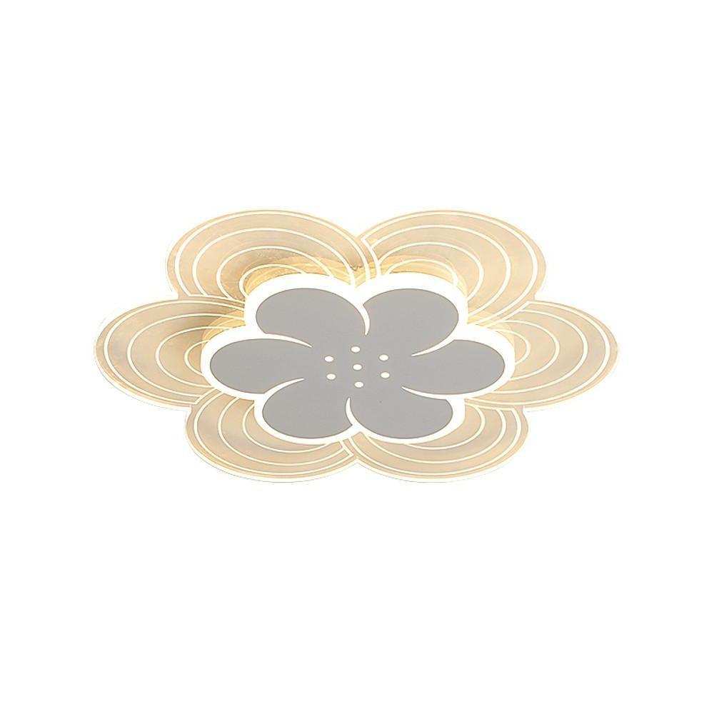 Flower Shapes Dimmable LED White Modern Ceiling Lights Flush Mount Lighting-Lighom