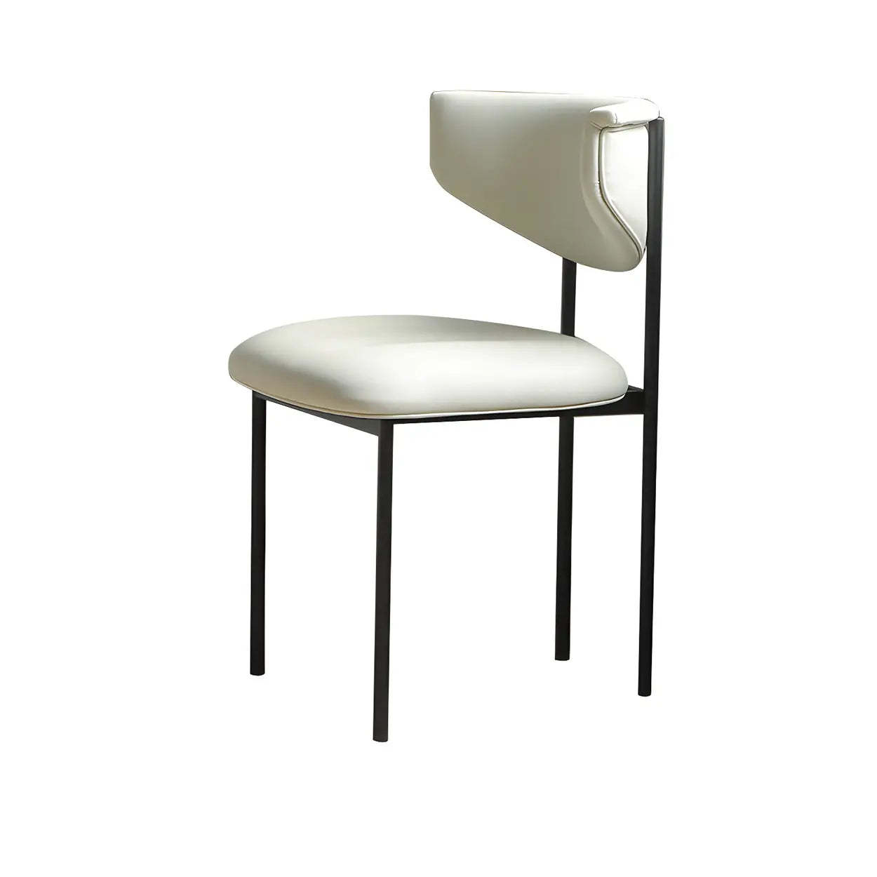 Lighom modern upholstered low-back blue office chairs in metal leather fabric