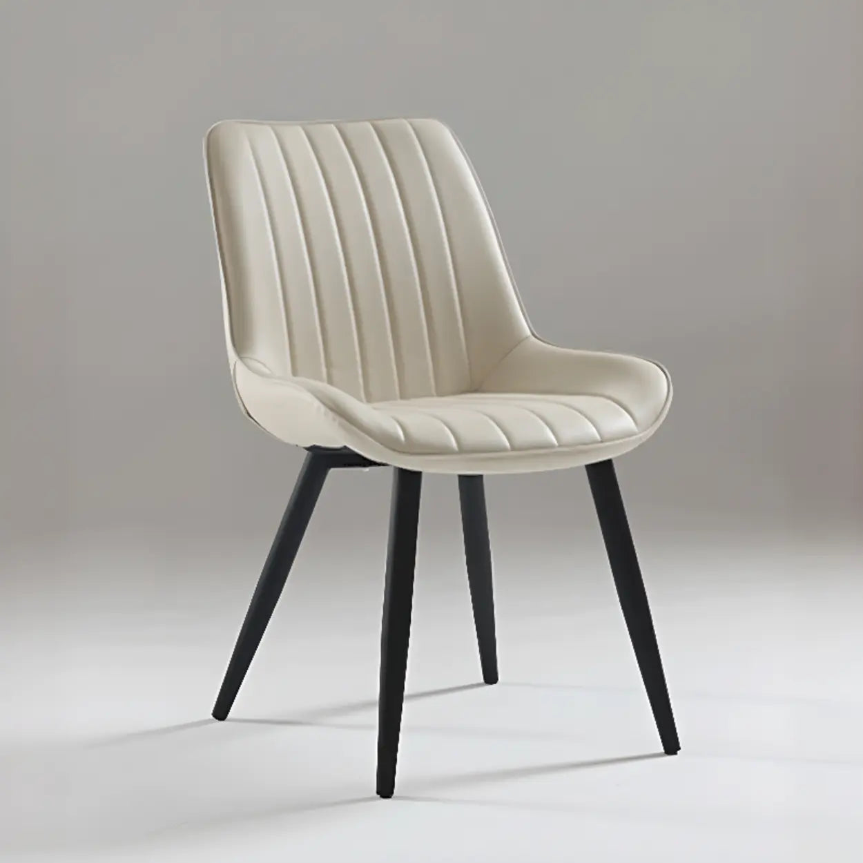 Upholstered Modern Leather Padded Dining Chair