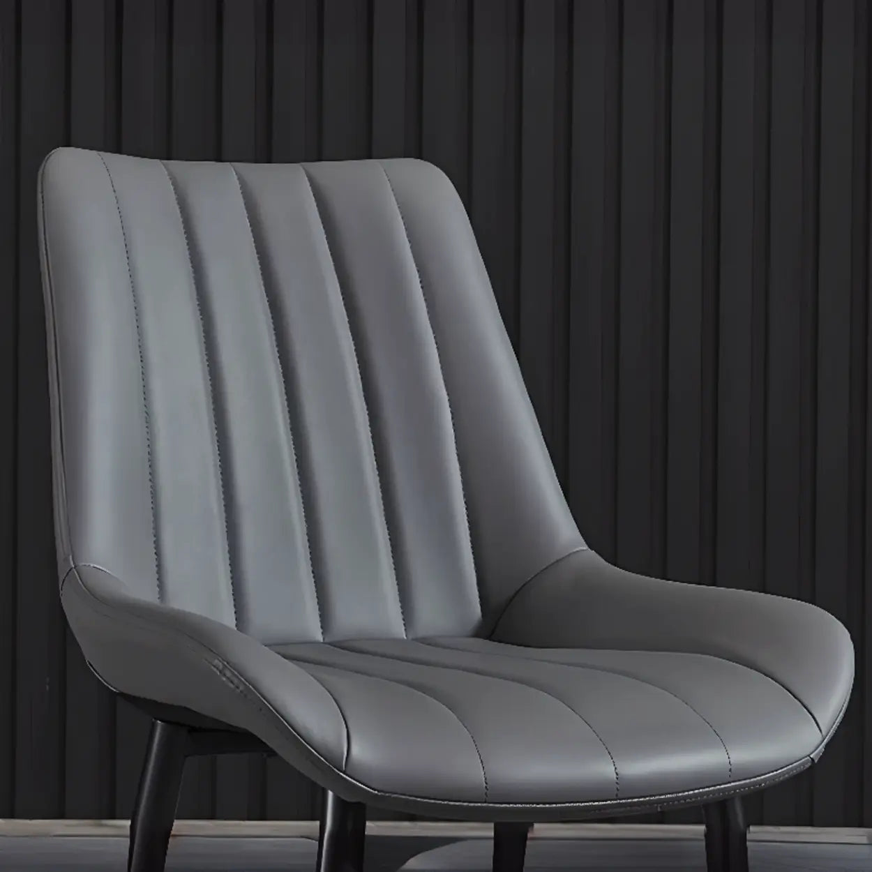 Upholstered Modern Leather Padded Dining Chair
