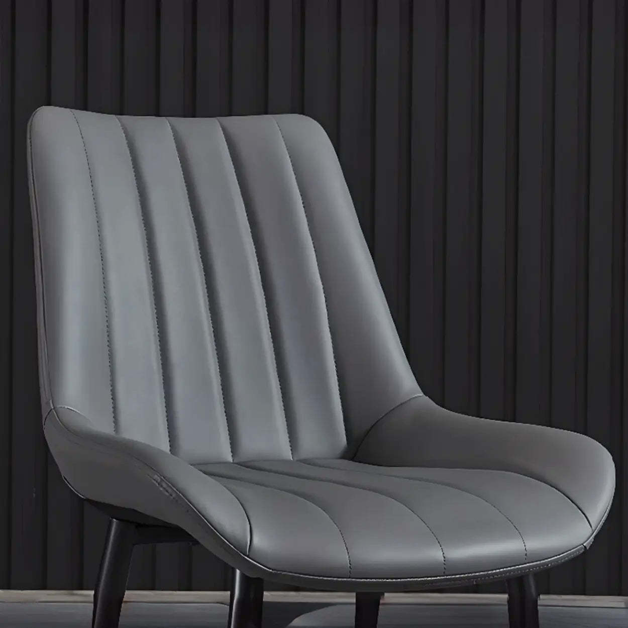 Upholstered Modern Leather Padded Dining Chair