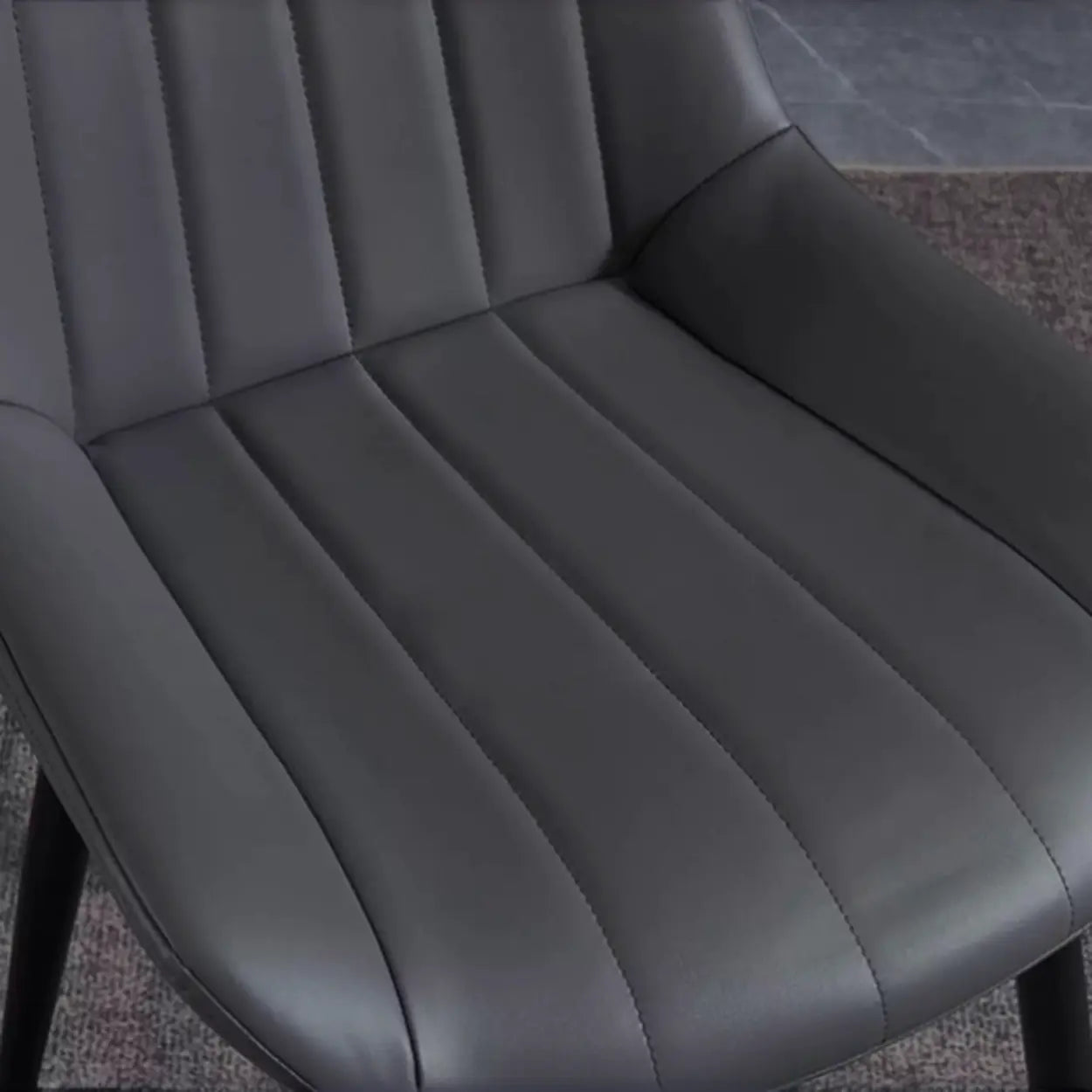 Upholstered Modern Leather Padded Dining Chair