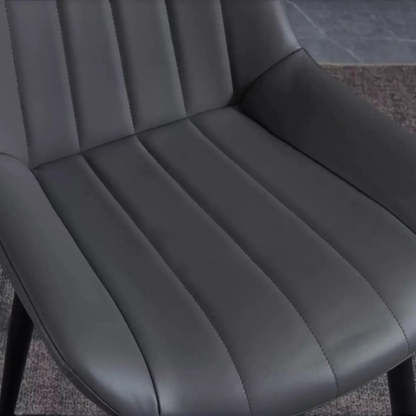 Upholstered Modern Leather Padded Dining Chair