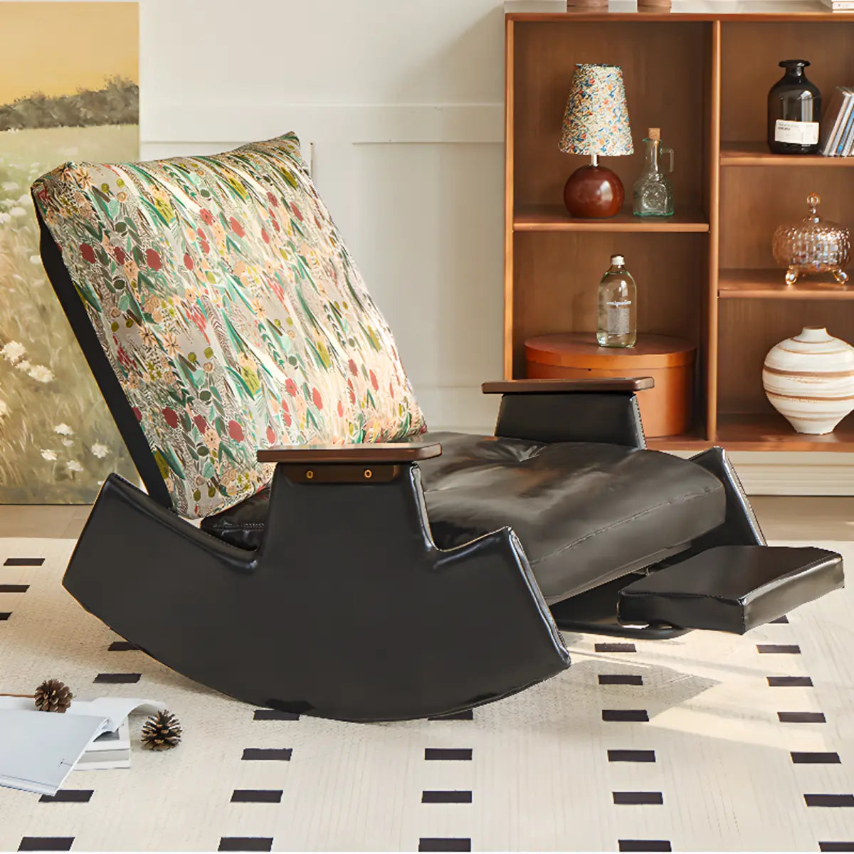Upholstered Recessed Arm Rocking Chair with Slipcover