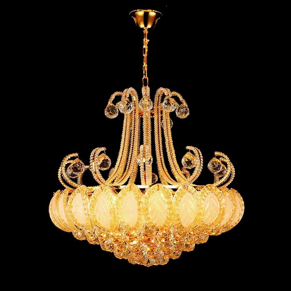 8-light Modern Gold/Silver Vintage Crystal Chandeliers For Living Room-Lighom