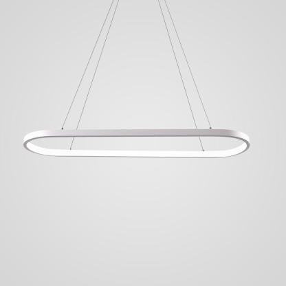 Rectangular Curves Dining Room Chandeliers Metal Modernist Pendant Lighting-Lighom