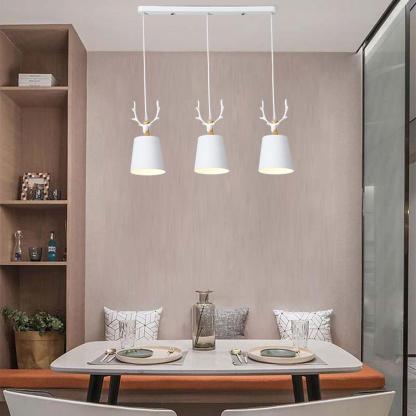 3 Light Antler Design LED Country Chandeliers Hanging Ceiling Lights-Lighom