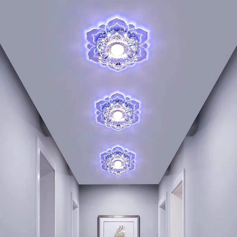 Floral Ornate LED Flush Mount Ceiling Light for Baby Kids-Lighom