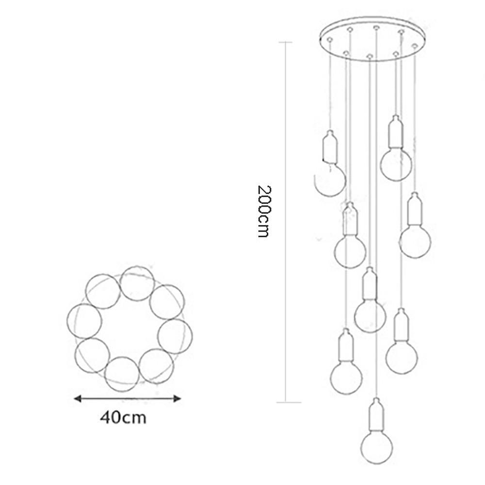 Acrylic Bubble Globe LED Modern Island Pendant Light — White / 7-Light