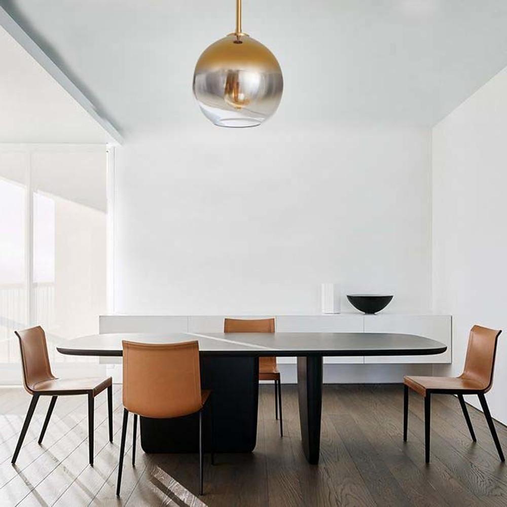 Modern Glass Metal Globe Industrial Island Pendant