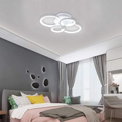 Elegant Semi Flush Mount Ceiling Lights with Unique Overlapping Rings-Lighom