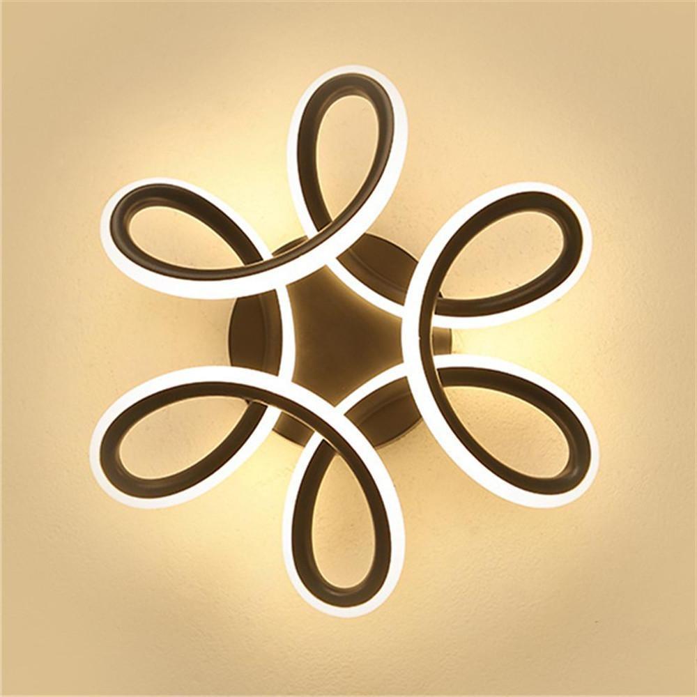 Waves Flower LED Modern Ceiling Light Fixture Flush Mount Lighting Ceiling Lamp-Lighom