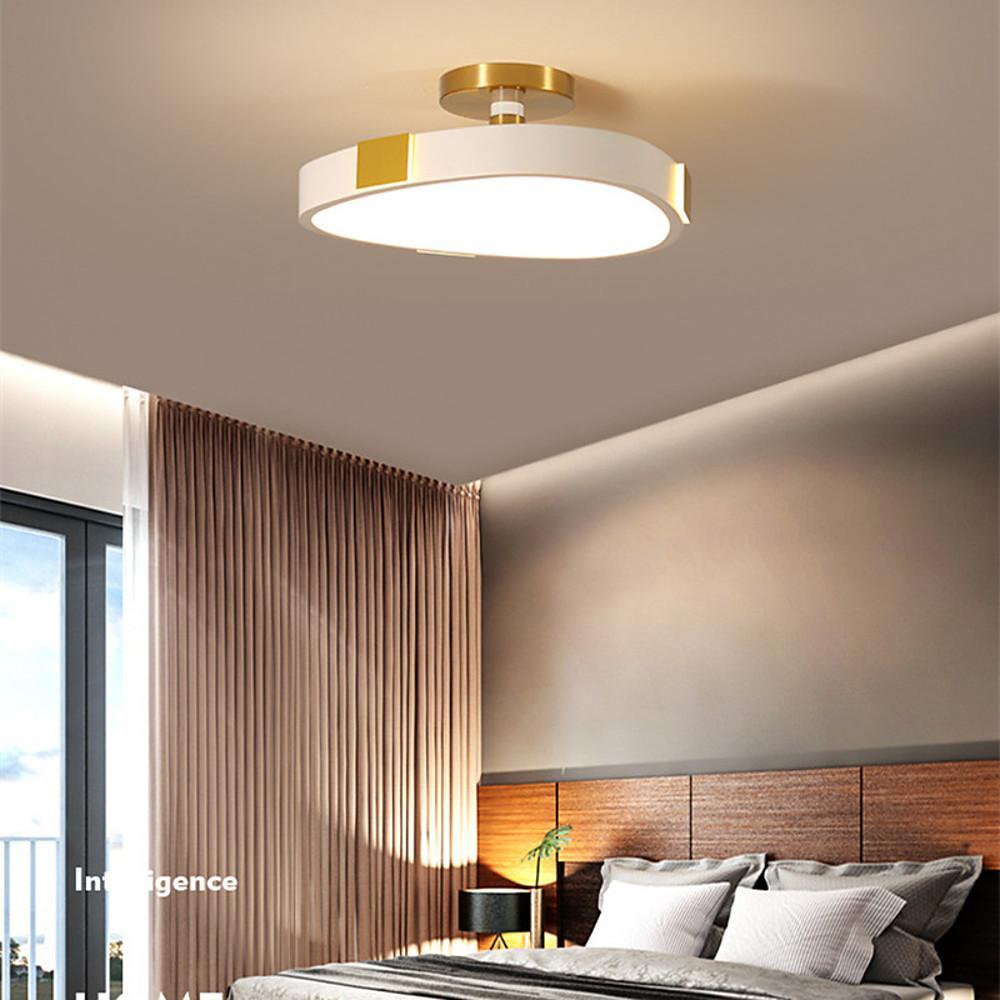 Rounded Abstract LED Bedroom Flush Mount