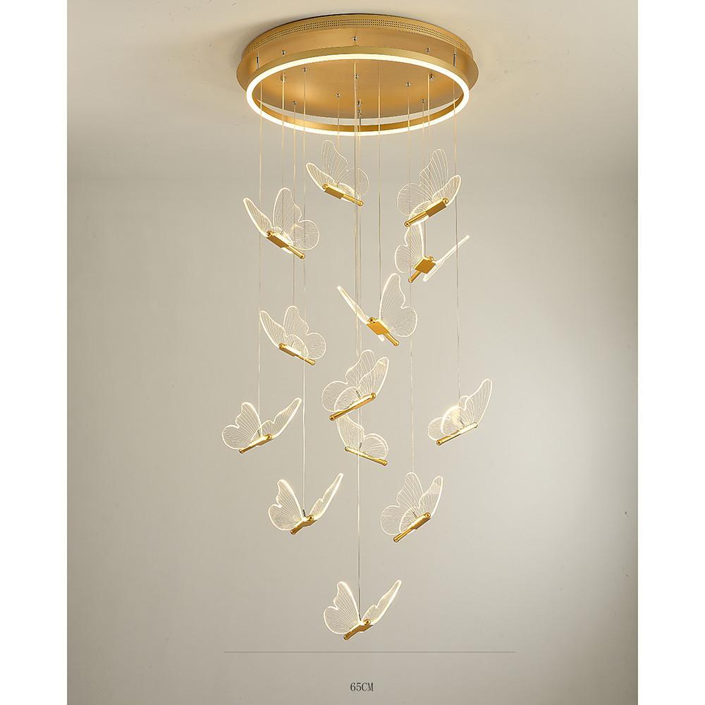 Butterfly Shapes Design Pendant Lighting Acrylic Metal Island LED Living Room Ceiling Lights-Lighom