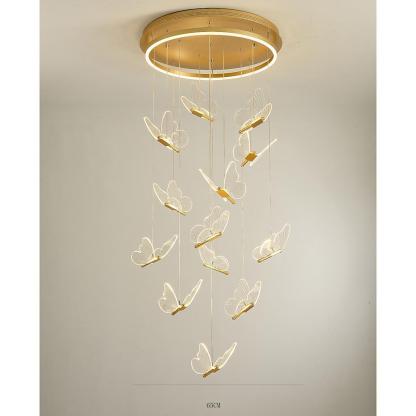 Butterfly Shapes Design Pendant Lighting Acrylic Metal Island LED Living Room Ceiling Lights-Lighom