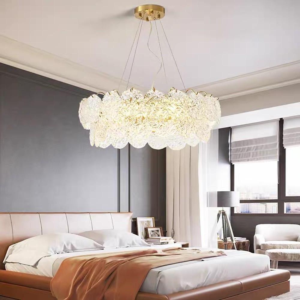 Shell Glass Acrylic LED Kitchen Dining Chandelier