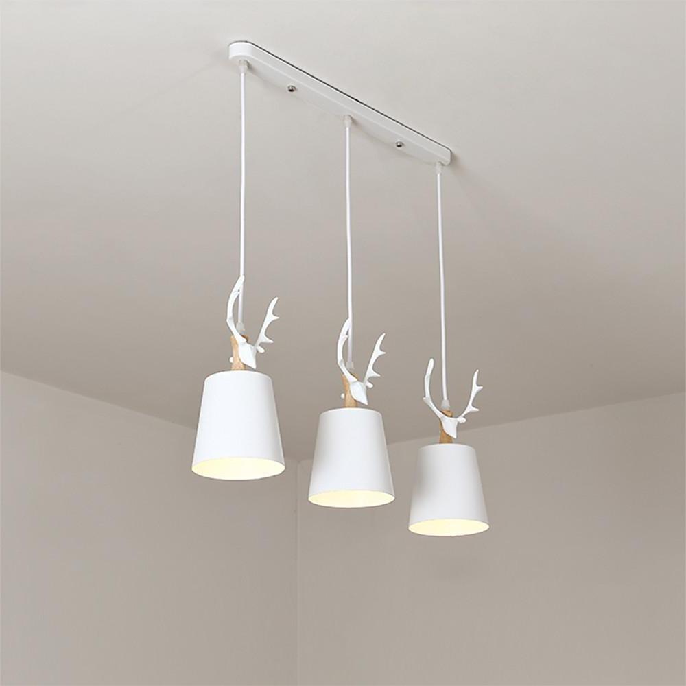3 Light Antler Design LED Country Chandeliers Hanging Ceiling Lights-Lighom