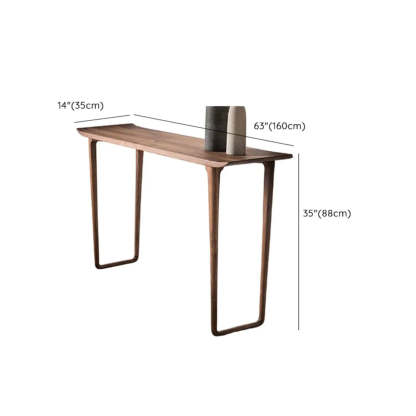 Versatile Rectangular Elm Cocoa Entryway Table
