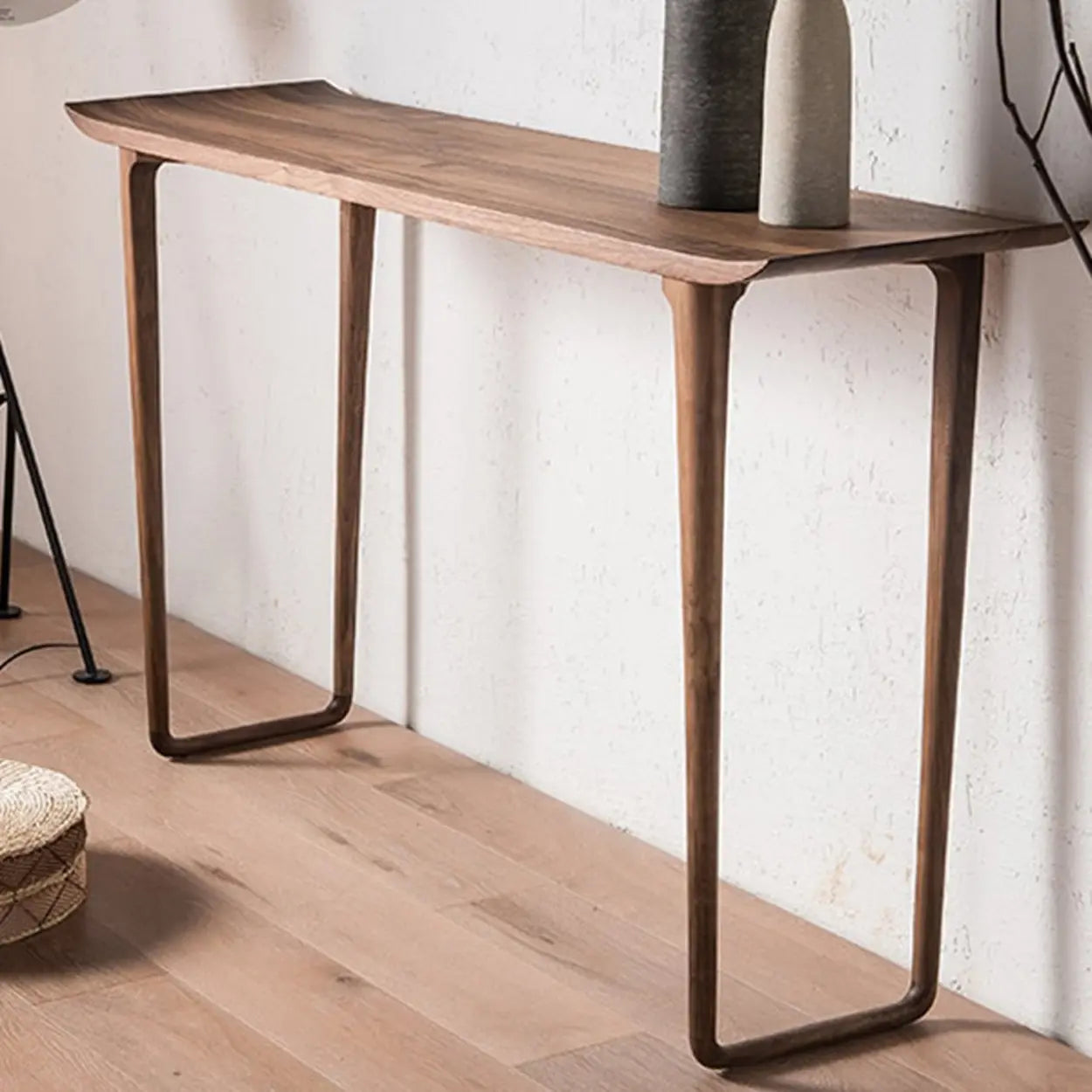 Versatile Rectangular Elm Cocoa Entryway Table
