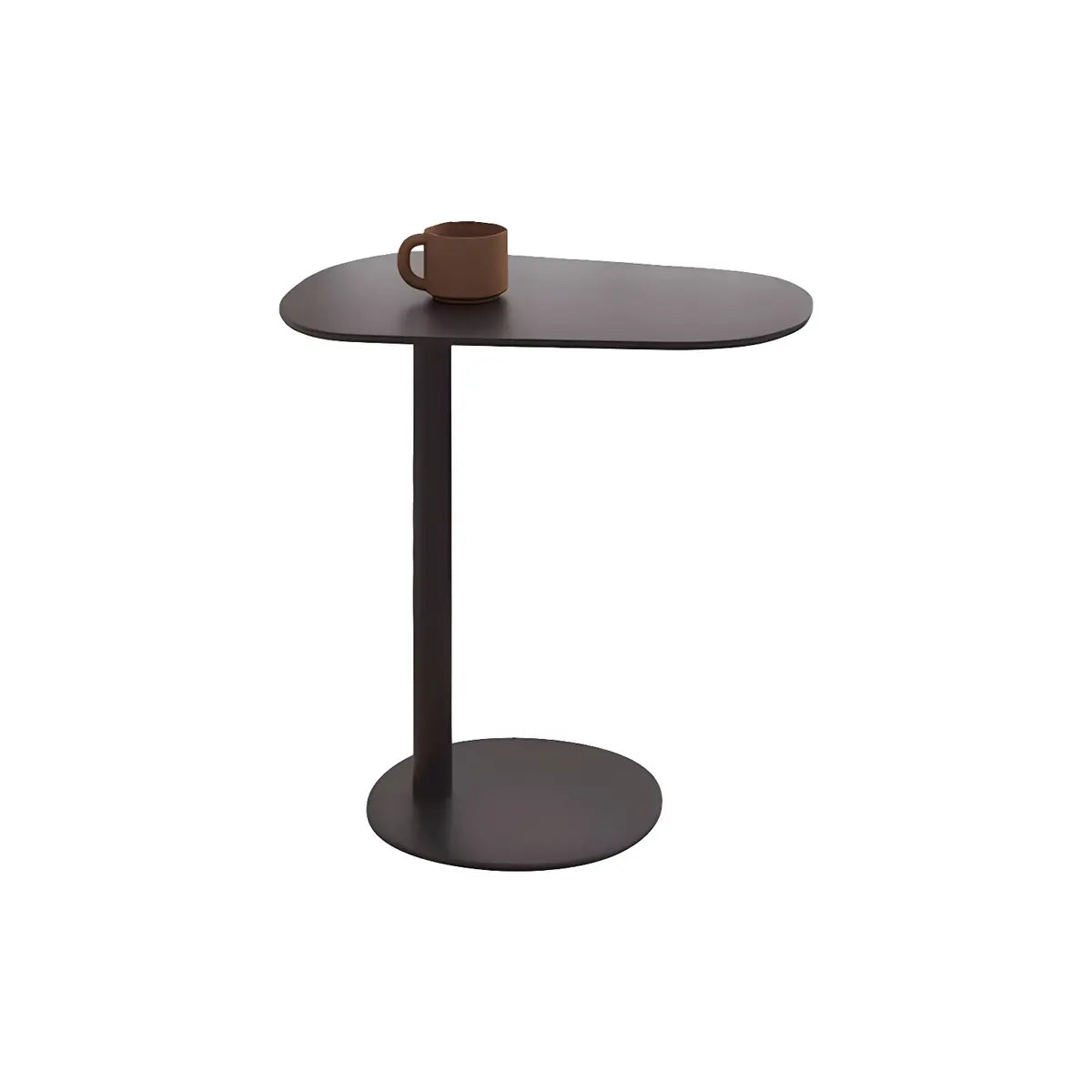 Oval Metal C-Shaped End Table