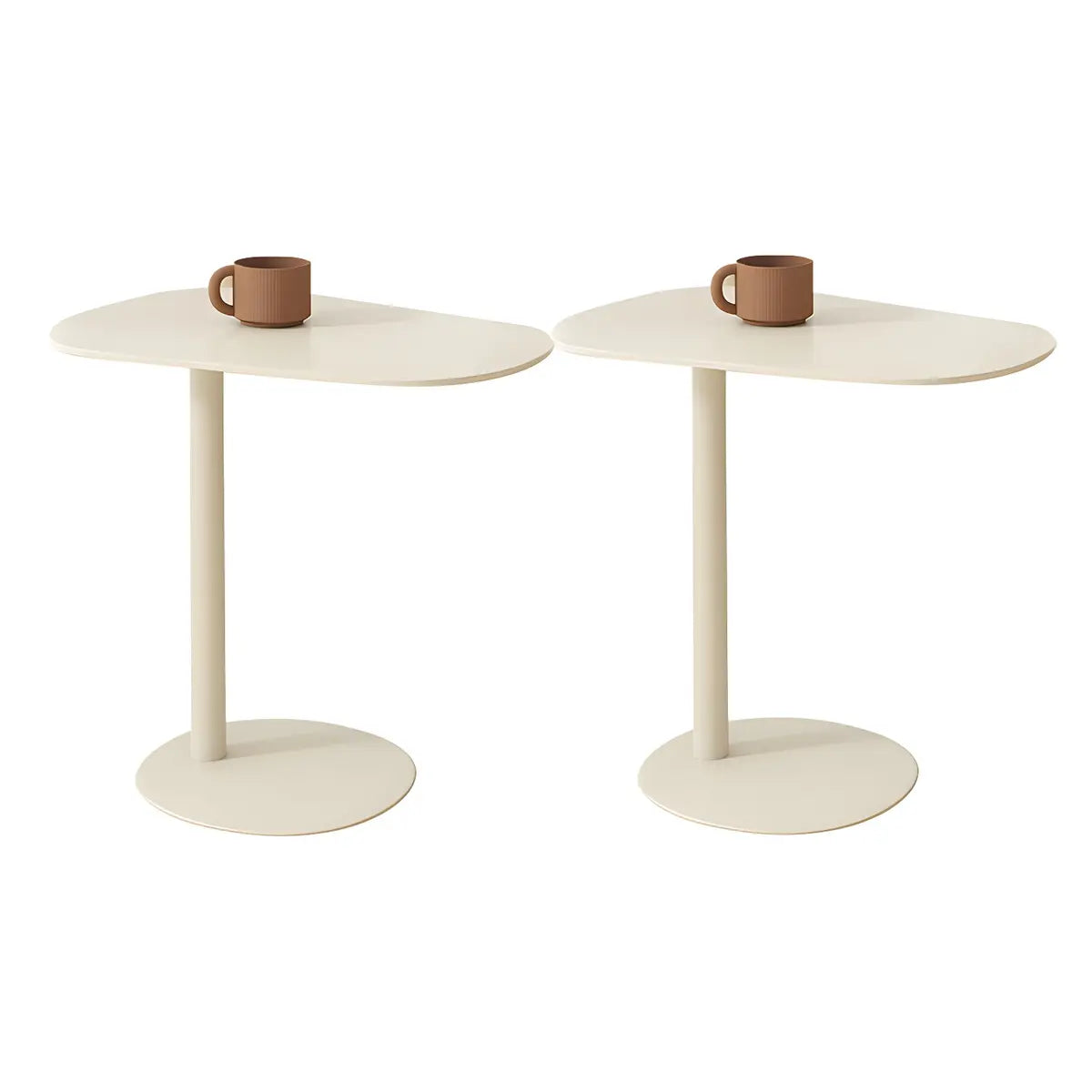 Oval Metal C-Shaped End Table